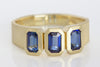 Triple Blue Sapphire Ring