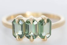  Green Sapphire Trinity Ring